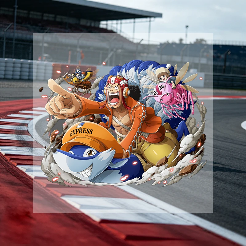 Waterproof One Piece Chopper 3D Car Sticker Vinyl Premium for Auto Decoration