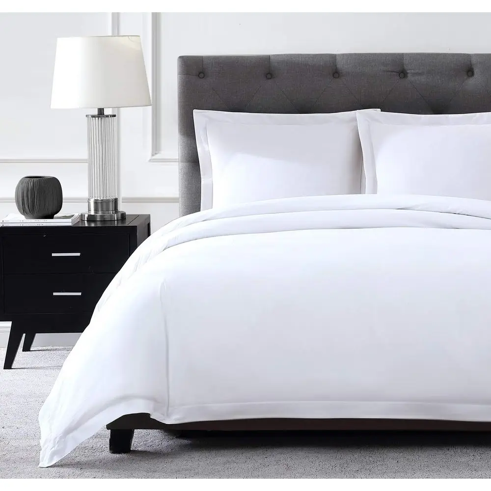 

Ultra Percale Hotel Collection Duvet Cover Set 100 Certified Egyptian Cotton, Queen, White