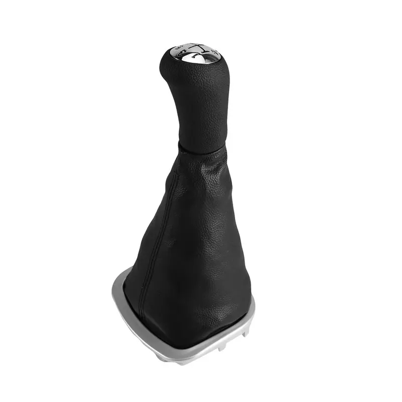 NEW HOT In Stock-Chrome Gear Knob 5 Gears For Renault Clio 3 III 2005- 2012 Gear Lever With Gear Stick Cuff 8200379961 Handball