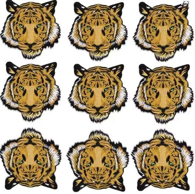 

New Oversized Tiger Head Embroidery Cloth Sticker Clothes Patch Sticker Ironing Foreign Trade Export Embroidery Seal