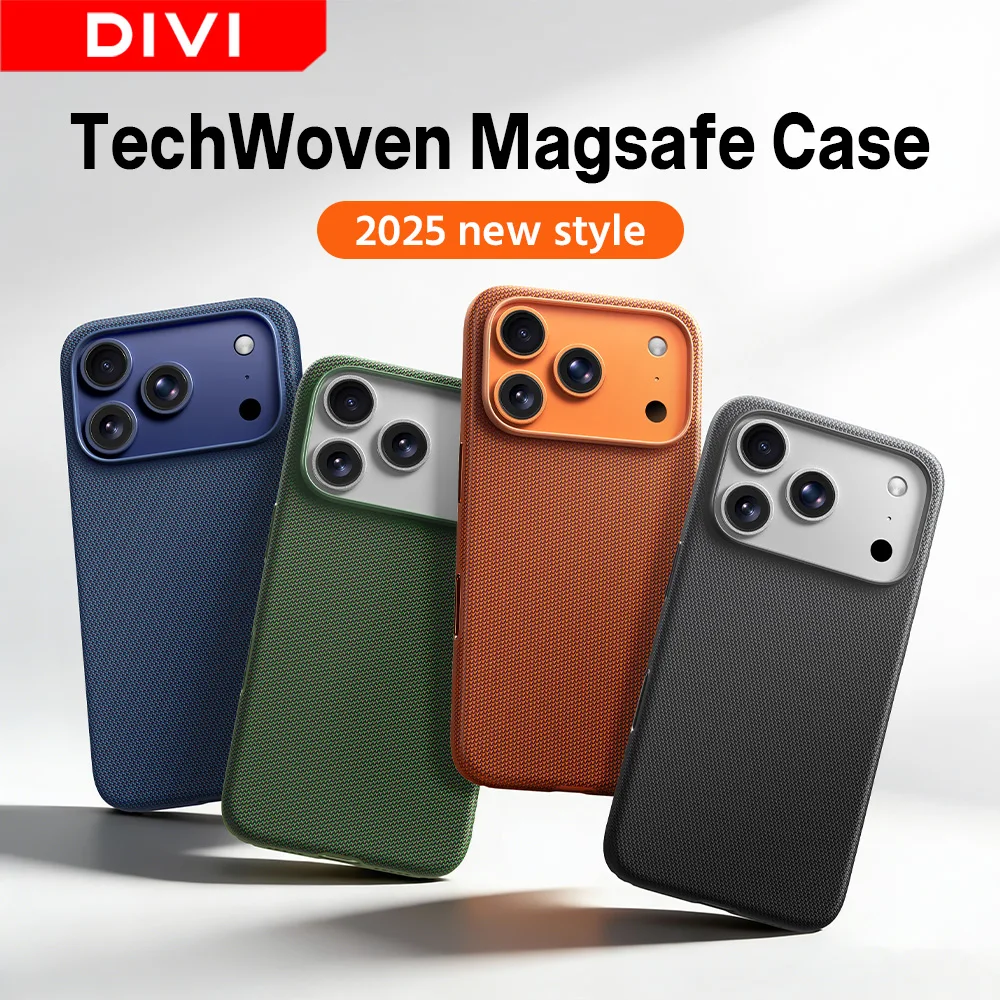 DIVI Fabric phone case for iPhone 17 Pro Wireless Charge Cover Compatible with MagSafe for iPhone 17