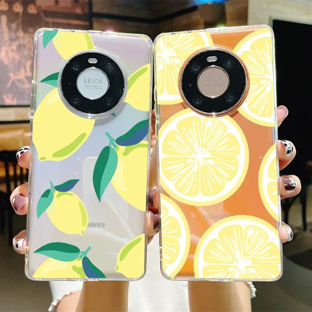 Fruit Lemon Phone Case For Samsung S10 20 22 23 A10 40 For Xiaomi10 Note10 For Huawei P50 20 Honor60 70