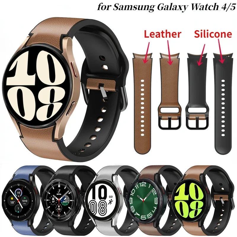 

No Gap Silicone Strap for Samsung Galaxy Watch 7/6/5/4 44mm 40mm 5 Pro 45mm Sports Bracelet Watch 6 Classic 47mm 43mm 46mm Band