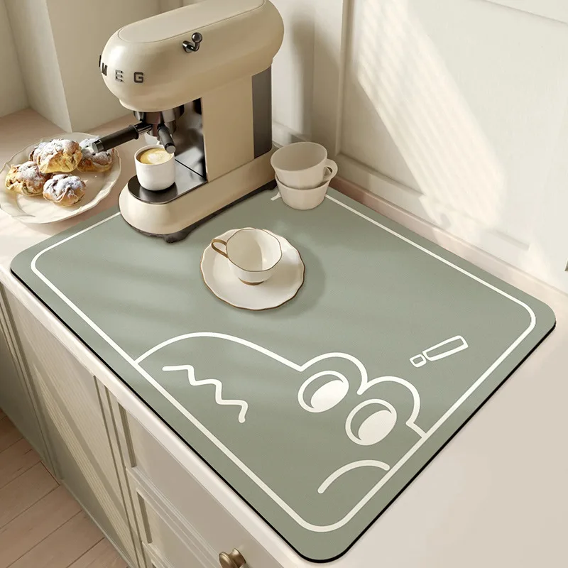 Super Antislip Grote Keuken Absorberende Aftapmat Super Absorberende Aftappen Koffie Schotel Droogmat Sneldrogende Badkamer Afvoer Pad