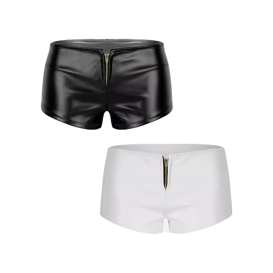 Trendy Women's Ultra-Short Tight Low-Waist Pants Street Style Cotton PVC Commute Style No-Bottoming Spring-Autumn Season