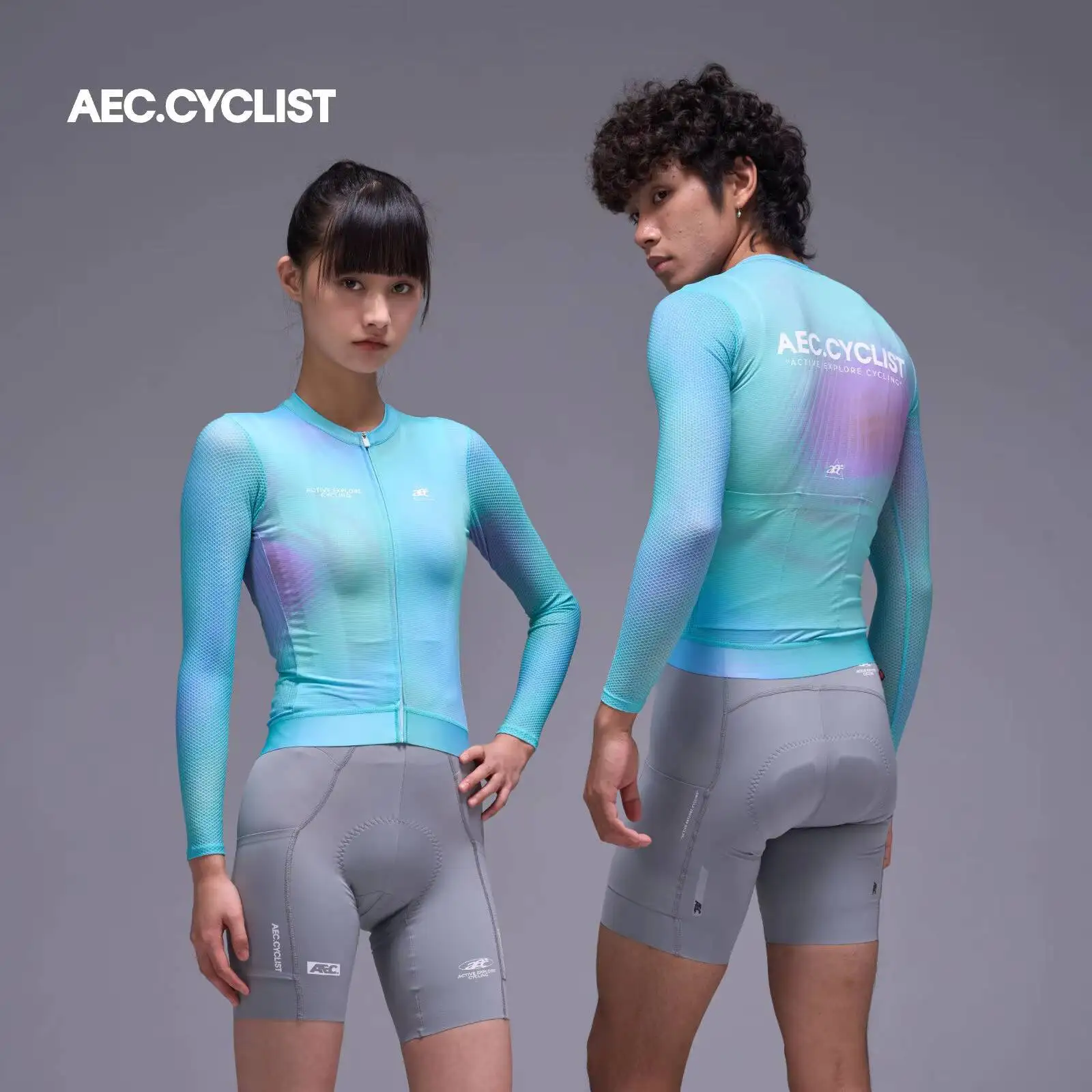 

AEC Women Men's Cycling Jersey 2026 New SUMMER Series YKK Zipper Breathable Spring Long Sleeve Road Bicycle MTB Clothing