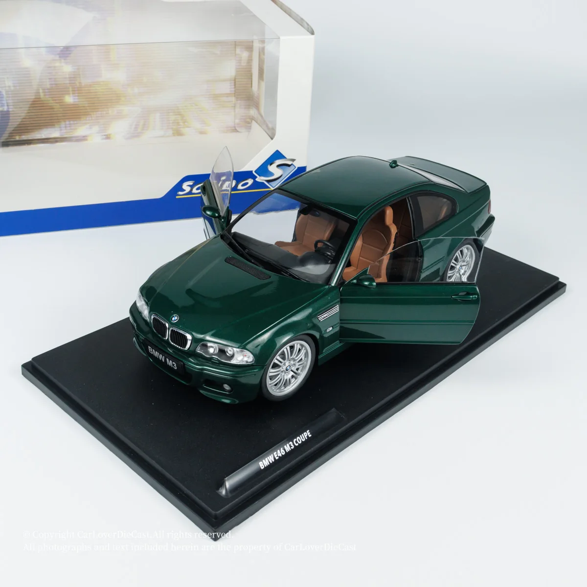 

Diecast Solido 1:18 Scale BMW E46 M3 COUPE GREEN 2000 simulation alloy car model Collectible Toy Gift Souvenir Display