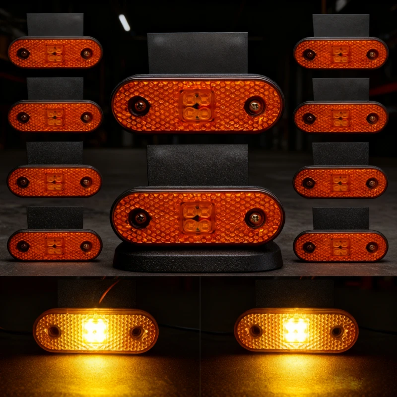 10-個-led-マーカーライト-トラック用-24v-カーゴライト-サイドポジションランプ-トレーラーサイドライト