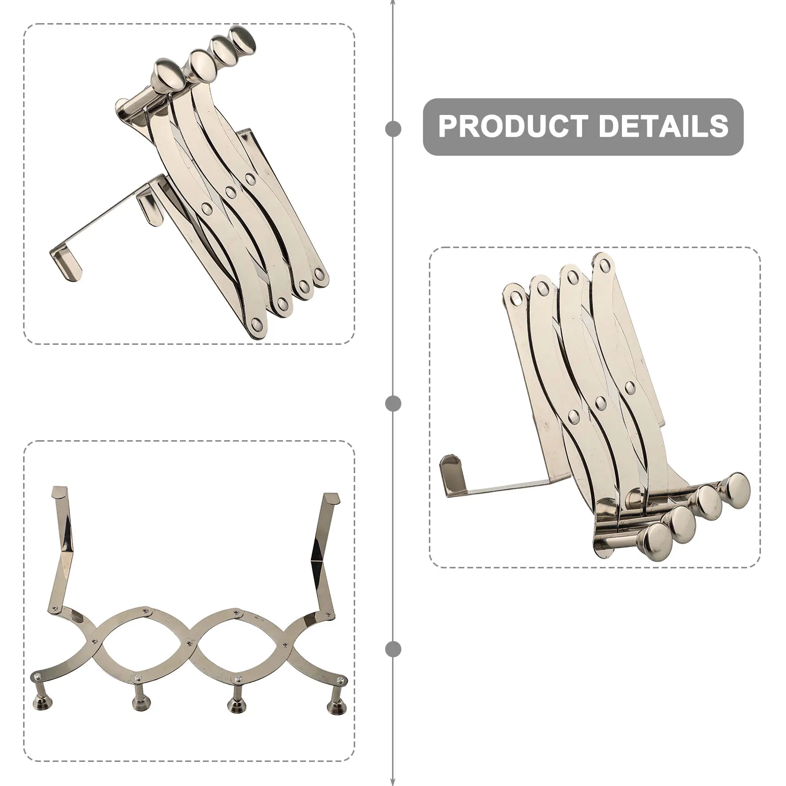 

Регулируемая вешалка для одежды Крючок из нержавеющей стали Компактное решение для хранения Долговечность Для сушки одежды