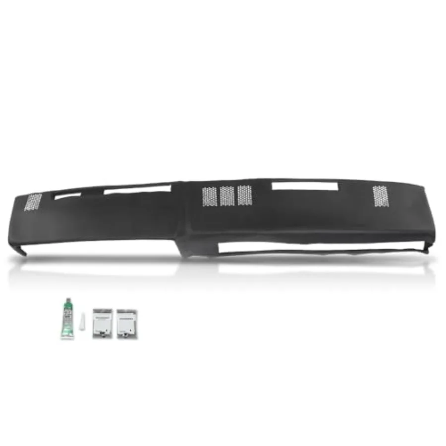

Dash Bezel Cover, Compatible with GMC Chevy Full Size Pickup 1981-1987, Fit GMC Chevy SUV 1981-1991 Black TPE Dashboard Instrum