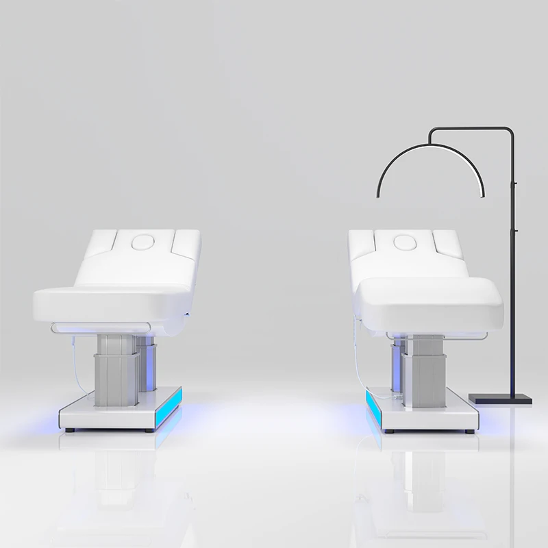 سرير جينتشنغ الفاخر الاحترافي معدات صالون الوجه الخشبية الحديثة 3 سرير التدليك التايلاندي الكهربائي القابل للتعديل للرموش