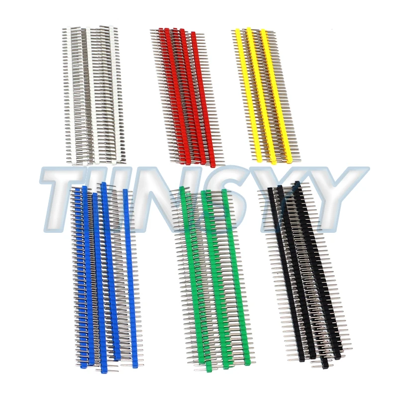 30PCS 40 Pin Breakable Pin Header 2.54mm Single Row Male Header Connector Kit PCB Pin Strip For Arduino