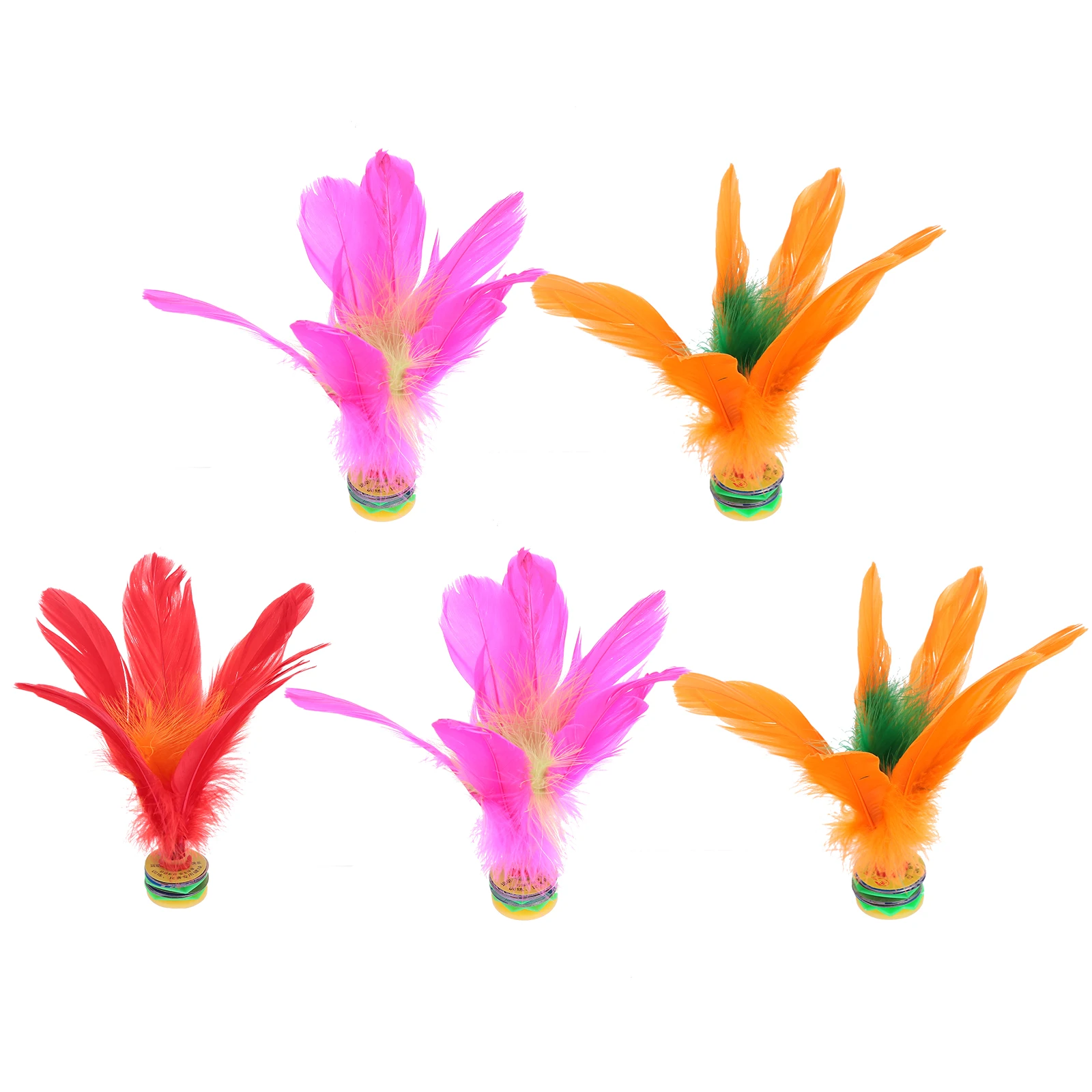 

5pcs Colorful Shuttlecocks Premium Materials Fun Hand Eye Coordination Reflex Spatial Awareness Ball Control Foot Toy