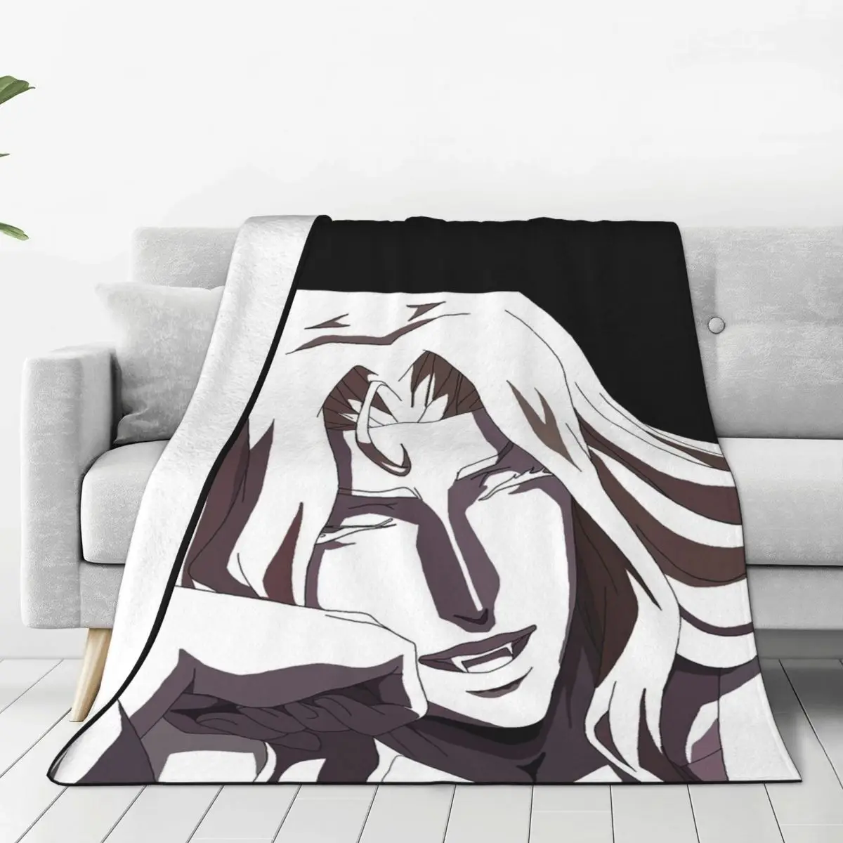 Alucard From Castlevania Blanket Soft Warm Flannel Throw Blanket Cover for Bed Living room Picnic Travel Home Sofa