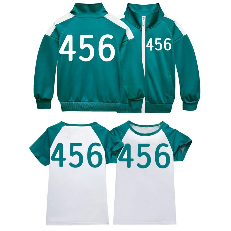 Numero TV 456 Calamari Hallowee Costume Gioco Cosplay Thanos Tuta Giacca T-shirt Pantaloni Vestito Adolescente Felpa per adulti