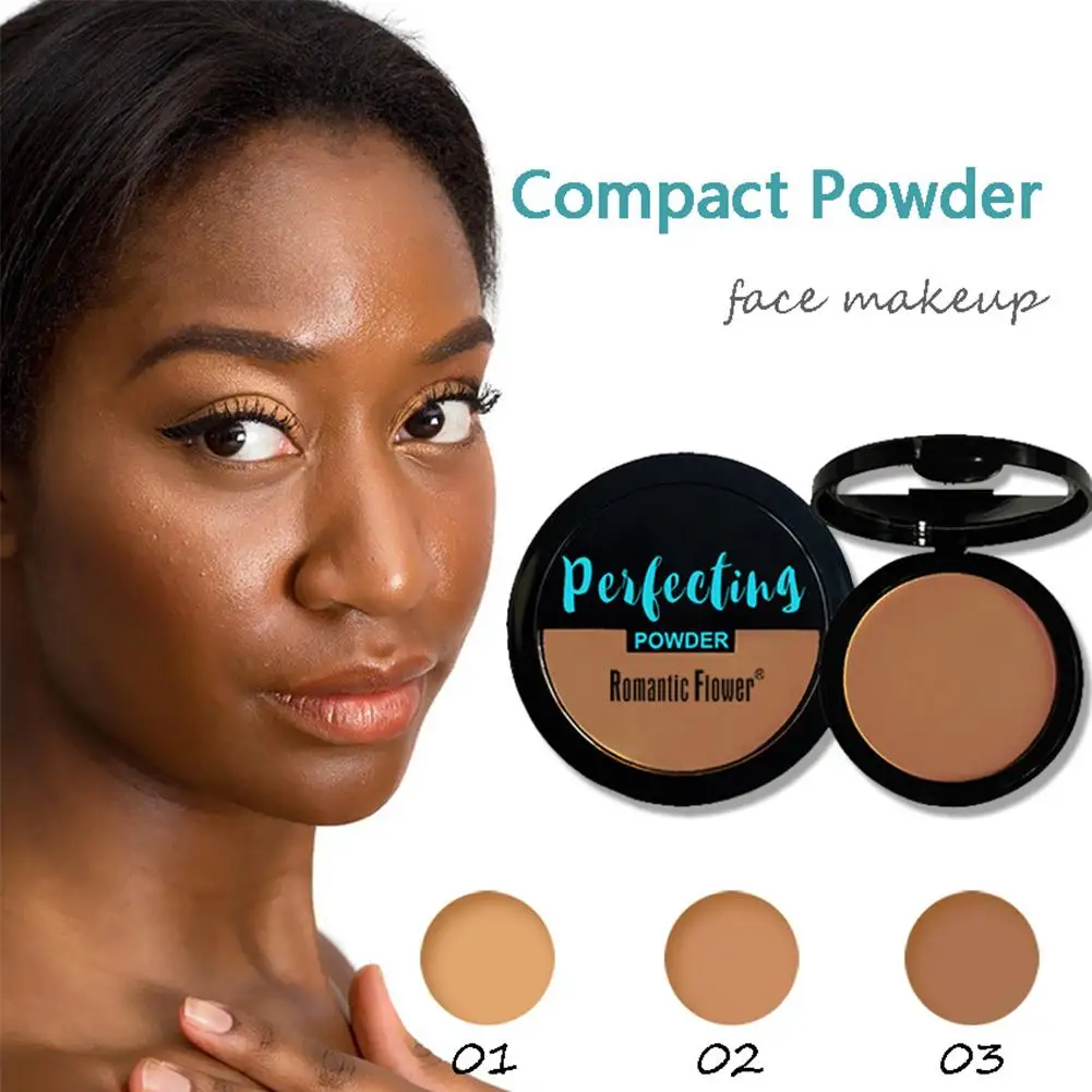 Polvere fissante opaca scura Polvere per trucco minerale pressata per fondotinta con copertura in polvere Finitura media completa X3W8