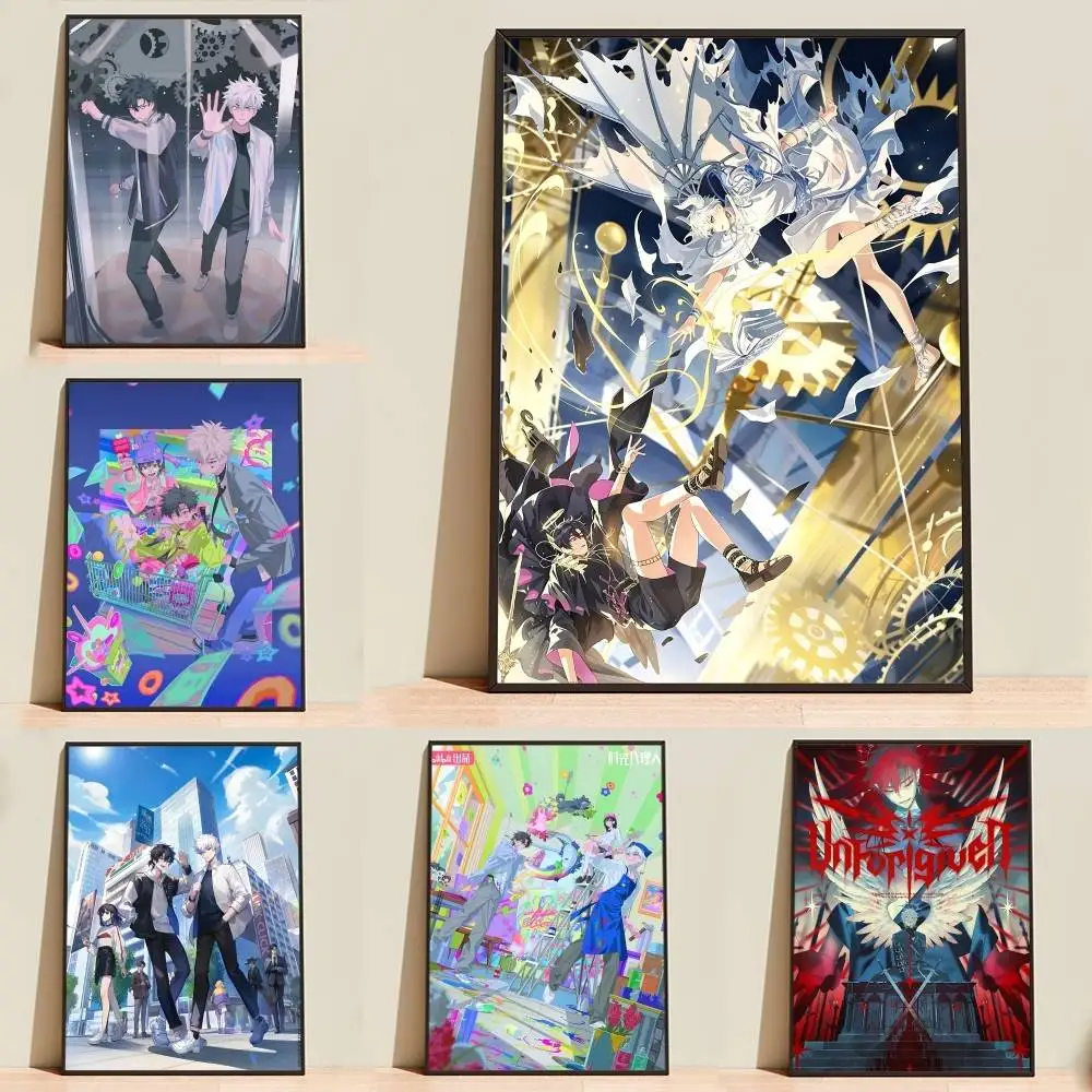 Xiaoshi Anime L-Link Click Poster Self-adhesive Waterproof Paper Sticker Coffee House Bar Room Wall Decor