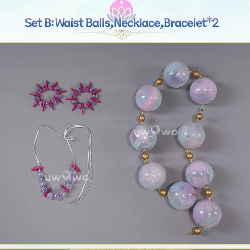 FC6IN STOCK UWOWO Syndra Cosplay Costume Accessories Waist Bracelet Decor Set Game League of Legends/LOL: Spirit Blossom SB@FC8！
