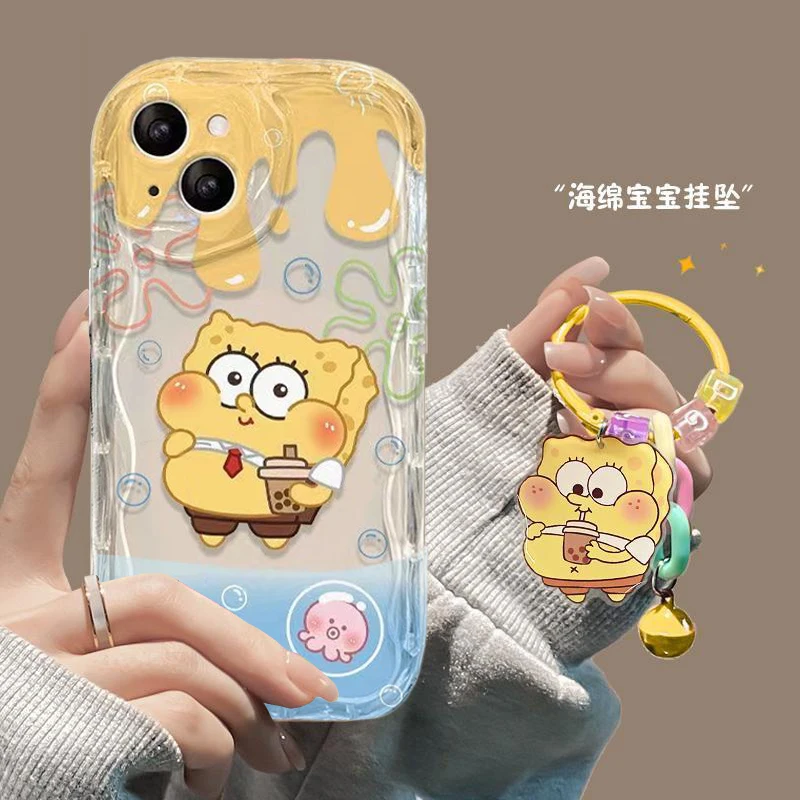 SpongeBobs Hanger Telefoon Case Voor Samsung Galaxy A55 5G A15 A54 A16 A35 A24 A14 A25 S25 S24 Ultra S22 S21 Plus S20 S23 FE Gevallen