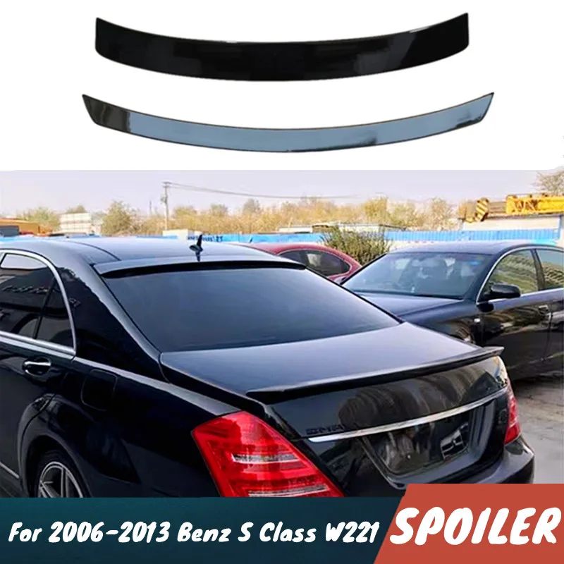 

Для 2006-2013 Mercedes Benz S Class W221 автомобиля заднее лобовое стекло крыша/задняя крышка багажника спойлер крылья Bodykit тюнинговые аксессуары