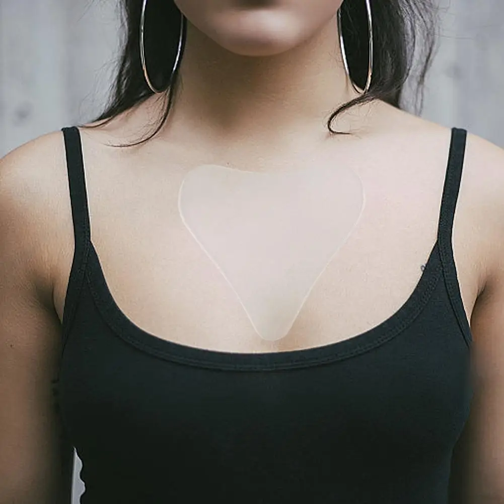 رقع سيليكون مضادة للتجاعيد لرفع الصدر والرقبة ، بطانات أشرطة ، رفع علوي للعين ، وسادة إزالة تجاعيد الجلد القابلة لإعادة الاستخدام ، E4w8