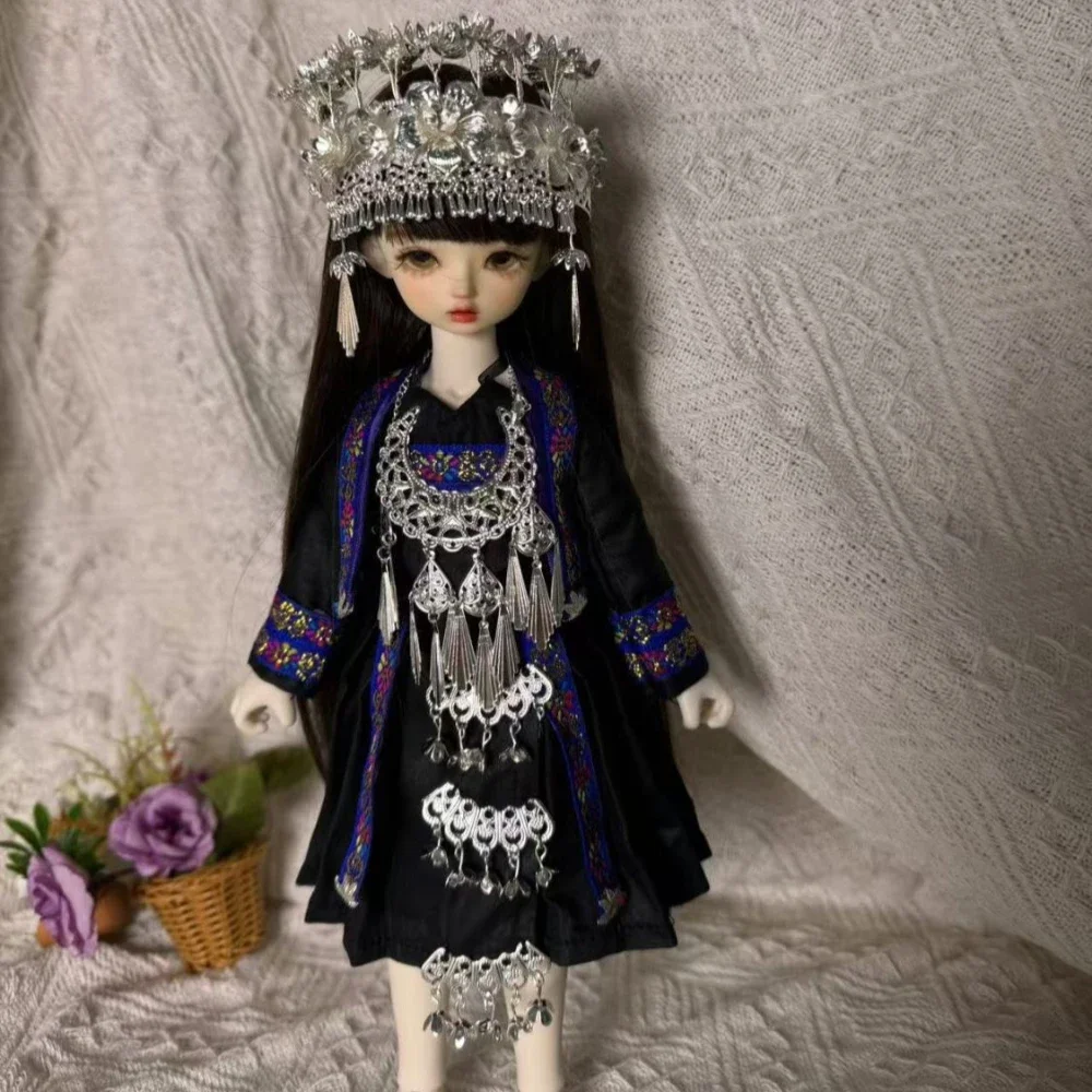（Customize 30 Days）1/6 Doll's Clothes Suit for 30cm Bjd Doll Headwear Ethnic Costumes Dress Up （1 point）