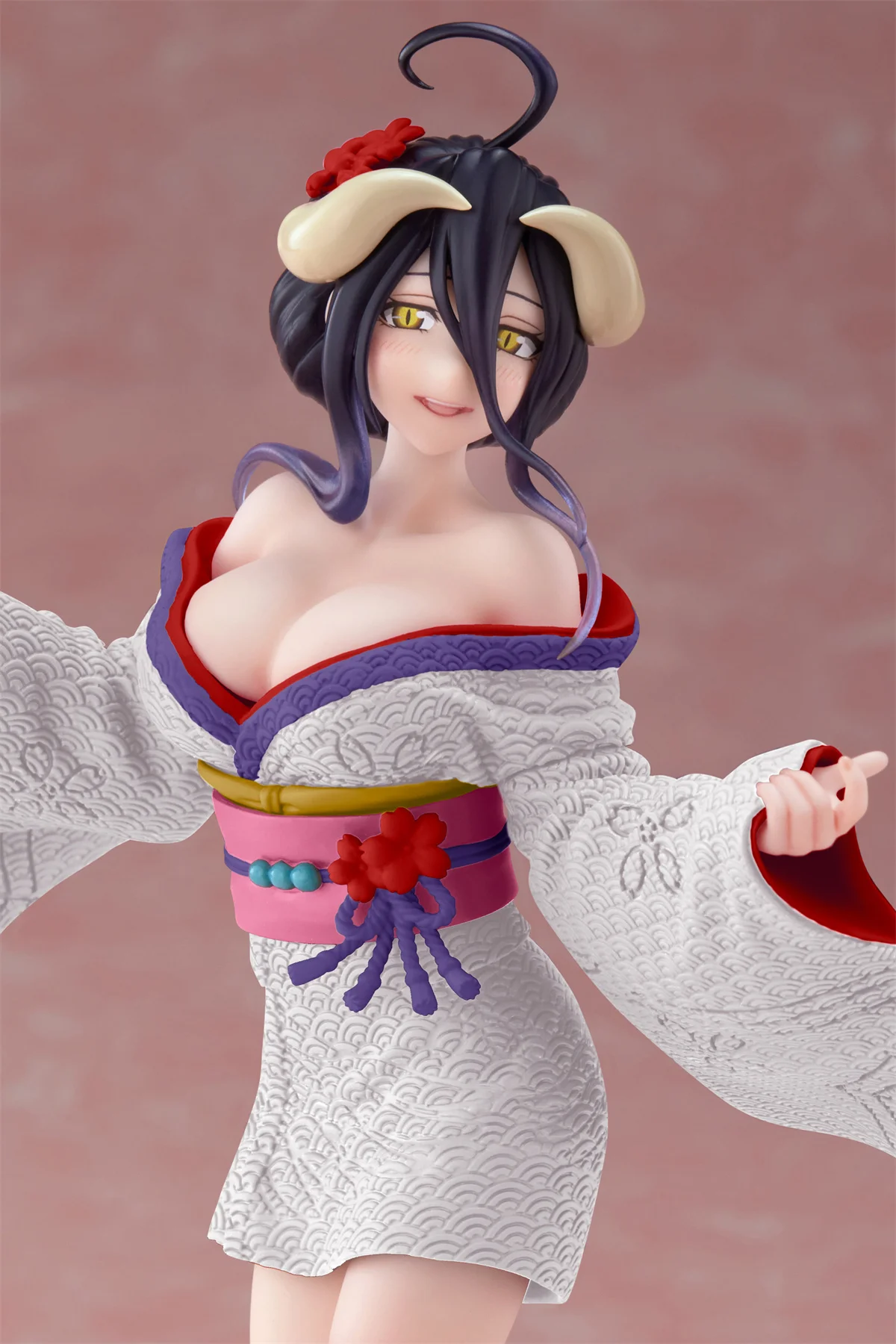 Em estoque taito coreful overlord albedo sakura quimono desktop bonito bonecas anime figura de ação brinquedo presente modelo coleção