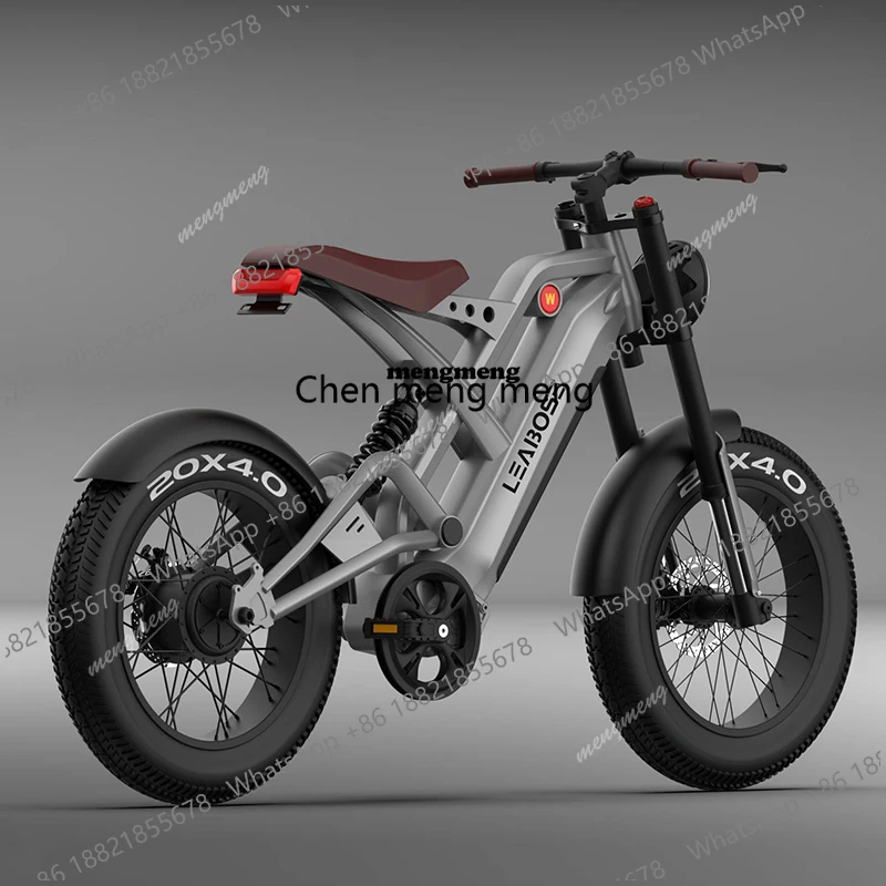 Cool Mechanical Style Aluminum Alloy Electric Bike Electric Bicycle 48v 1000w 20ah 20'' Fat Tire Mountain Bike Road Bike
