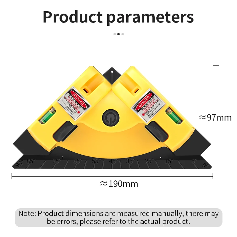 LUXIANZI 90° Square Laser Level Ground Wire Instrument Construction Tools For Floor Tiling Projection Infrared Level Laser