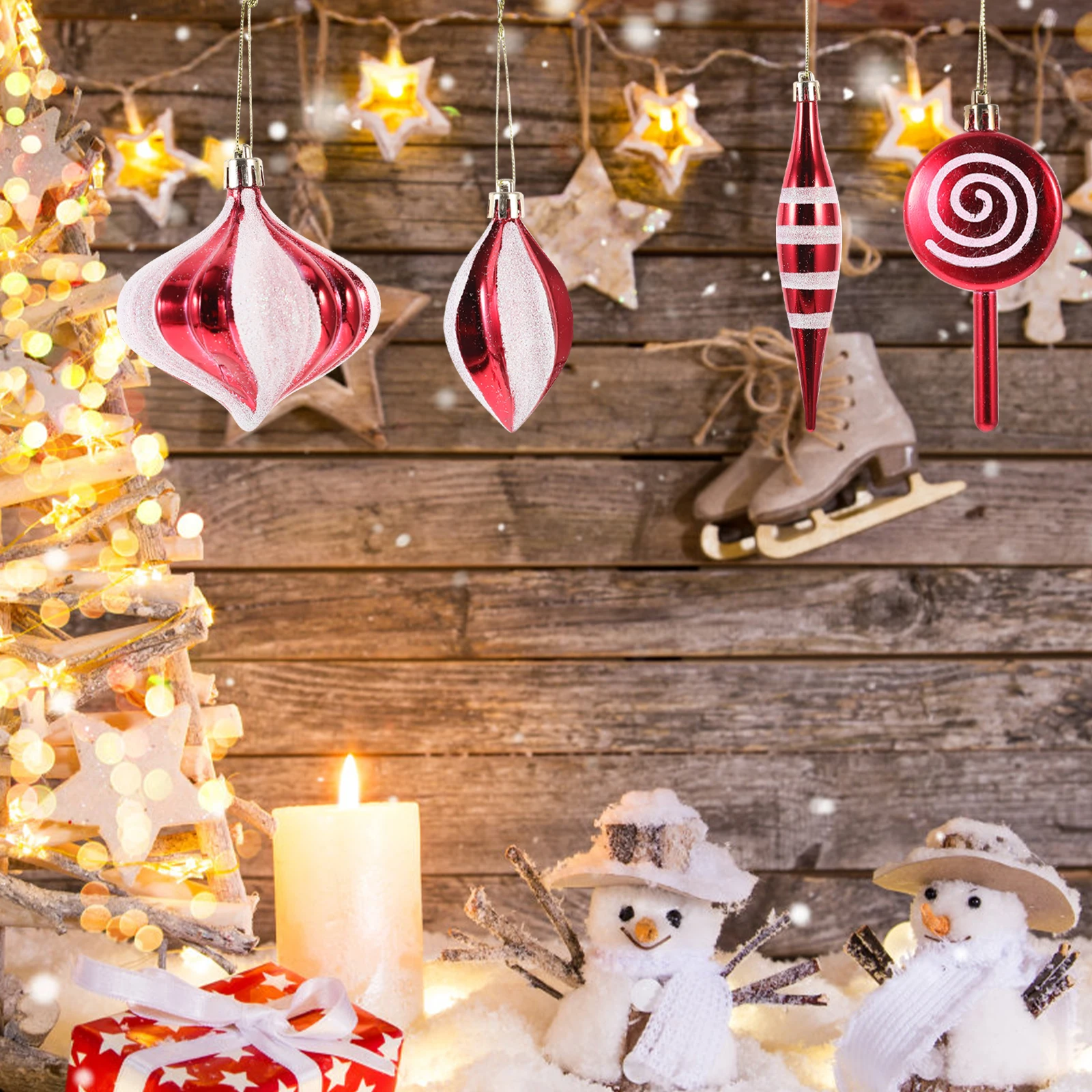 

14Pcs Christmas Hanging Candy Ornaments Xmas Tree Pendants Party Decorations Holiday Supplies Christmas Ornaments