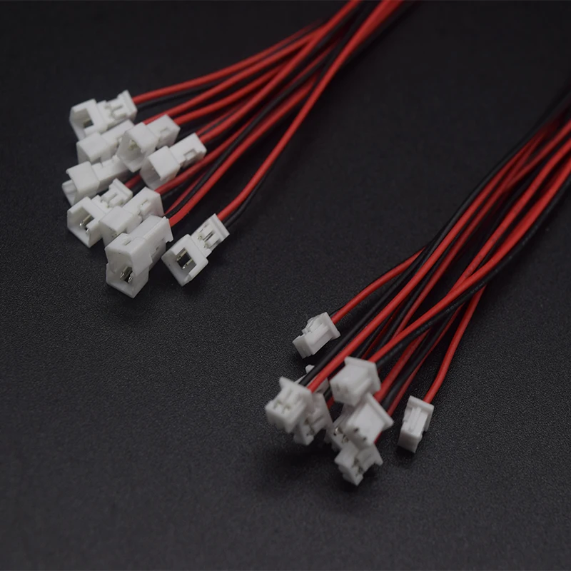 Micro JST 1.25 2 PIN 20pcs=10 Female+10 MaleMale & Female Plug Connector with Wire Cables Length: 150mm 28AWG