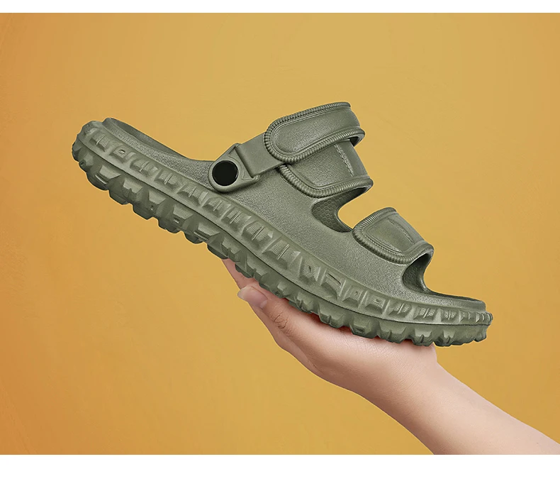 Sommerliche Übergrößen-Herrensandalen: Outdoor-Freizeitschuhe, Leder-Gartenschuhe, Rutschfeste Römerschuhe, Strand-Flip-Flops – Detail 23