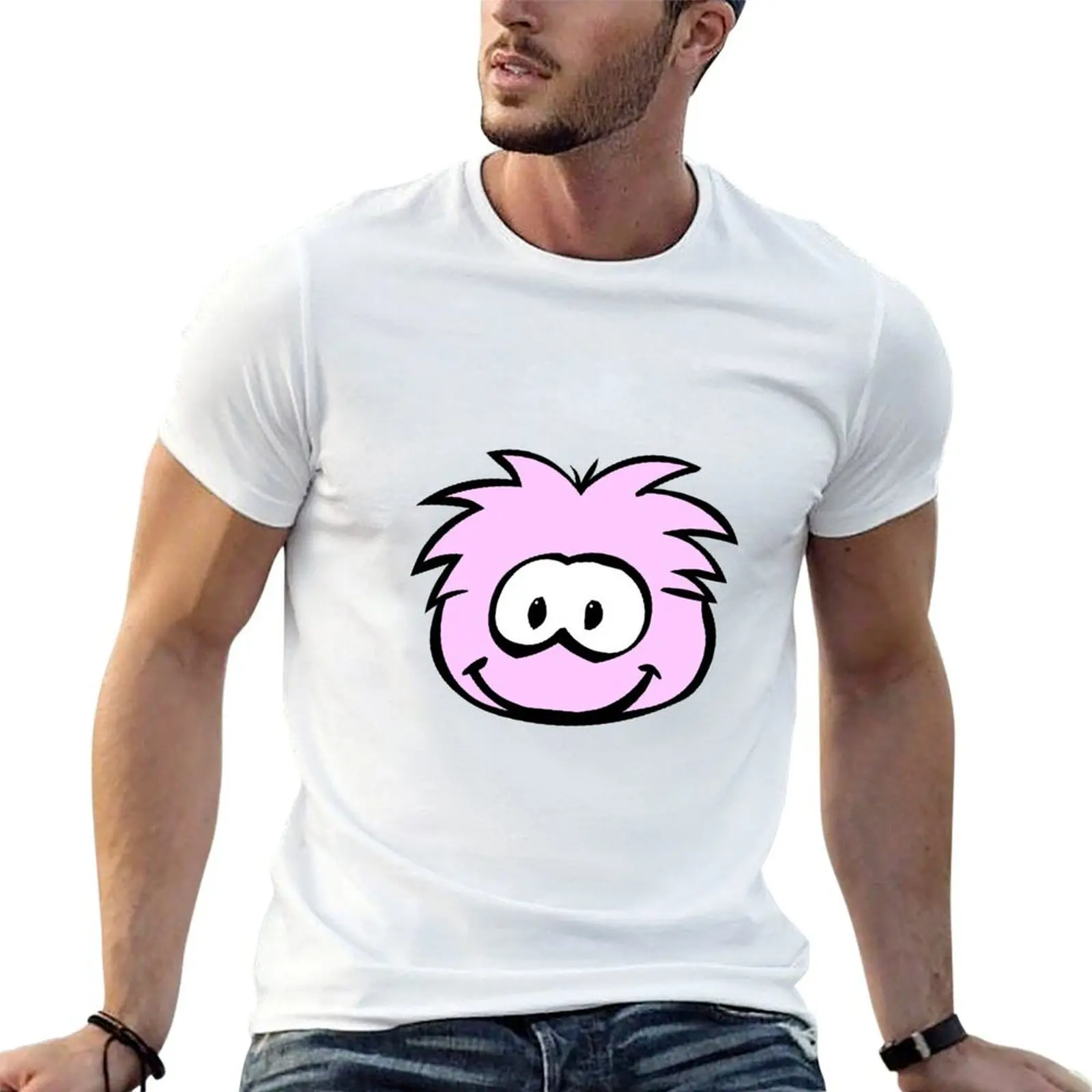 

pink puffle T-Shirt graphic t shirts for man man t shirt heavy cotton man t shirt summer T-Shirt