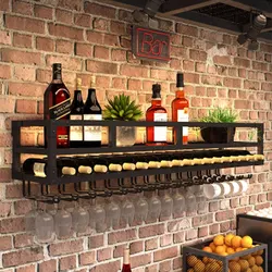 Display Storage Wine Holder Minimalist Black Living Room Wall Wine Rack Bottle Restaurant Shelf Botellero De Vino Bar Furniture