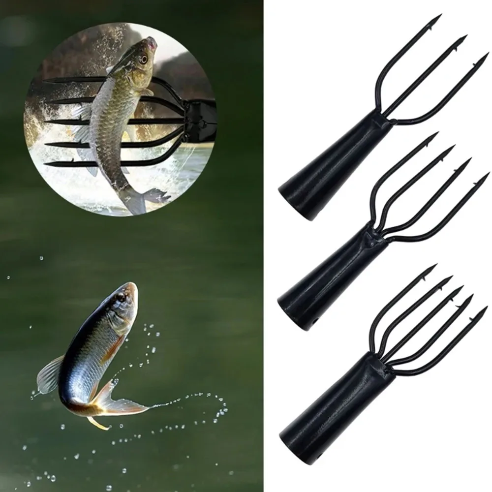 

1pc Fishing Spear 3/4/5 Prong Harpoon Spearhead Fork Harpoon Tip with Barbs Diving Spear Head Barbed Hook Fishing Tackle Tools