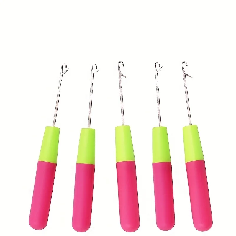 5pcs Sewing Tools Repair Sweater Sweater Sewing Needles Aluminium Tongue Knitting ToolsCarpet Crochet Hook With Tongue