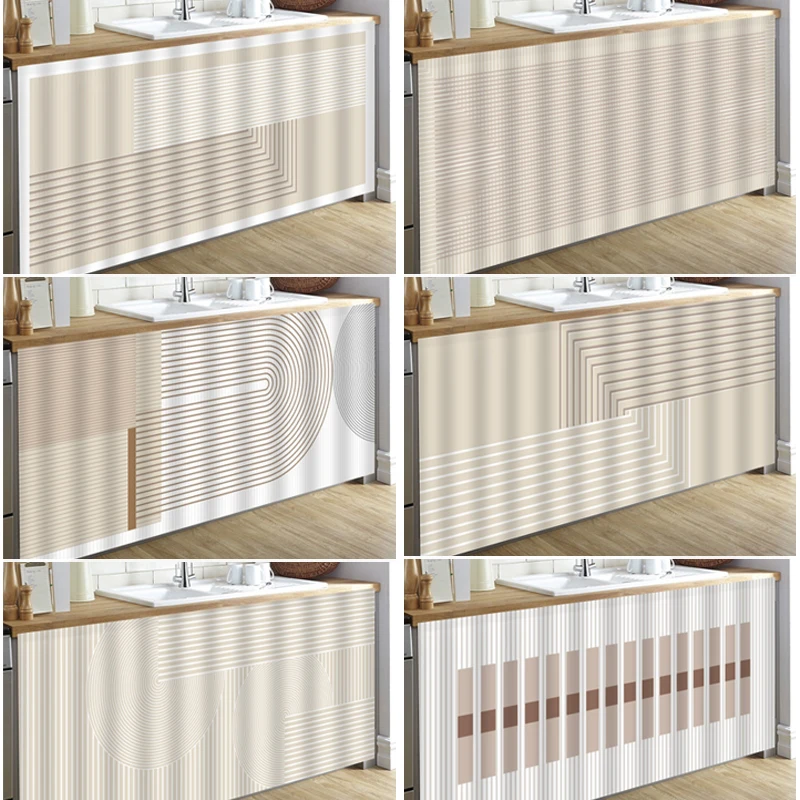 

Short Velvet Cabinet Curtains Kitchen Cabinet Door Decorative Curtains Dustproof Oil Proof Non Perforated Self-adhesive Curtains