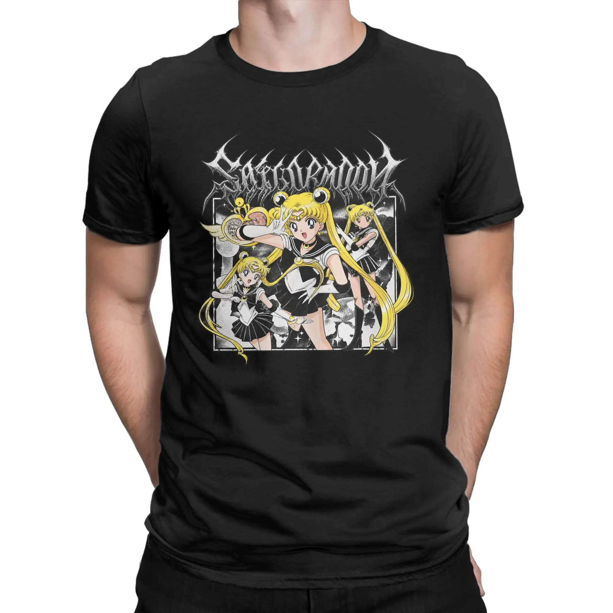 Sailors Moons Usagi Tsukino Anime T Shirt Male  Y2K Funny T Shirts Summer Crewneck Fashion Tee Shirt Casual Plus Size Tops