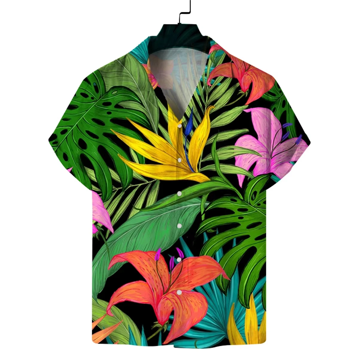 Hawaiian Shirt for Men's Retro 3D Printed Flowers Beach Shirts Blouse for Men Shirt Casual Vacation Street Fashion Short Sleeves