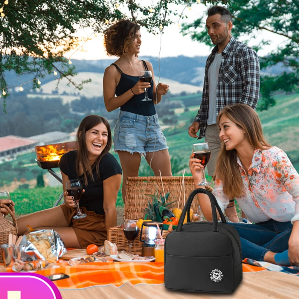 Portable Insulated Lunch Box Insulated Lunch Bag Meal Pack for Women Men Youth Kid Boys Girls Adult for Office Picnic Beach