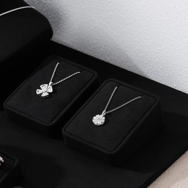 WoodTen Black Microfiber Jewelry Display Prop for Ring Bracelets Portrait Chest Necklaces Jewelry Display Stand Store Exhibition