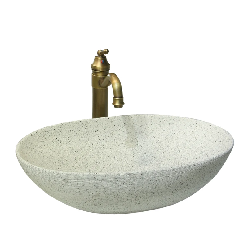 

Yuanbao ceramic table water basin cream wind simple art washbasin bathroom French household