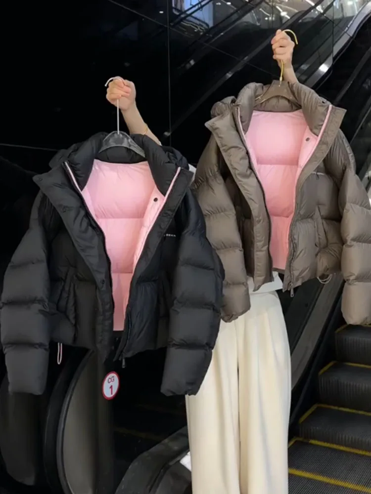 

Уникальная женская куртка-пуховик, зима 202, новинка 202, высококачественное пальто Sle Cact, верхняя одежда, корейская одежда для поездок на работу