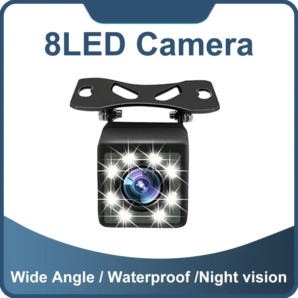 Wide Angle HD Car Rearview Camera Rear View Video Vehicle Camera Backup Reverse Camera 8 LED Night Vision Waterproof 170 Degree