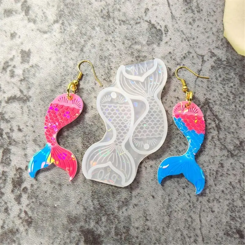  DIY Fish Tail Mold for Silicone Pendant Charms Earring Drops and Necklaces