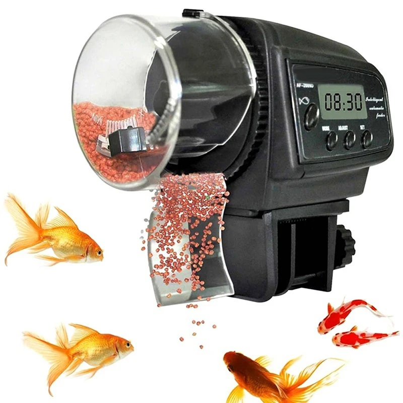 Automatic Fish Tank Feeder Aquarium Food Dispenser Digital Timer Vacation Feeder Fishing for Home Office Auto Fish Feeder