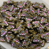 100g Kawaii Cartoon Bow Bear Fimo Slices Polymer Clay Sprinkels For Crafts Making DIY Slime Filling Accessories