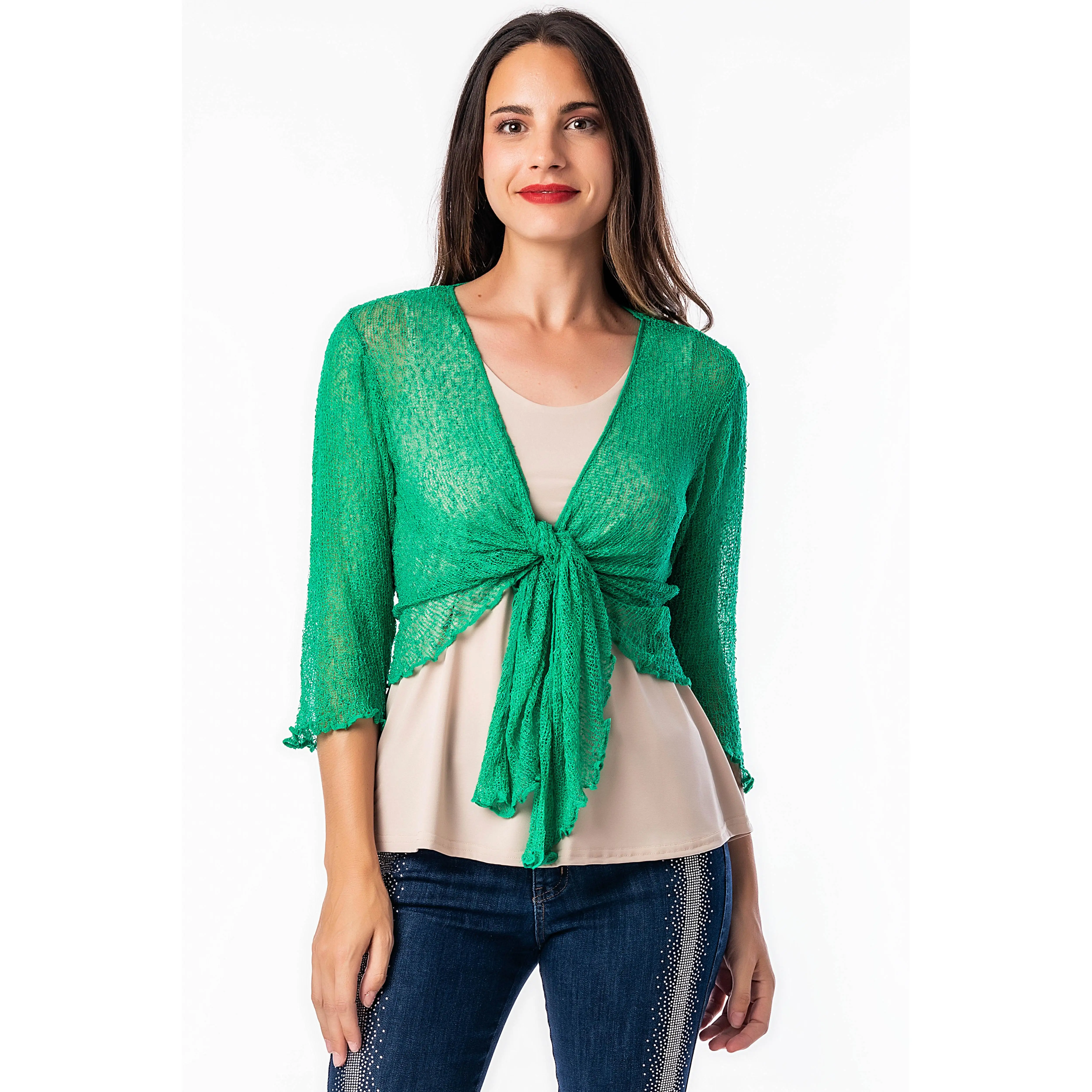 Top Bolero – Masquenada - Torera Color Verde Menta - Talla Unica