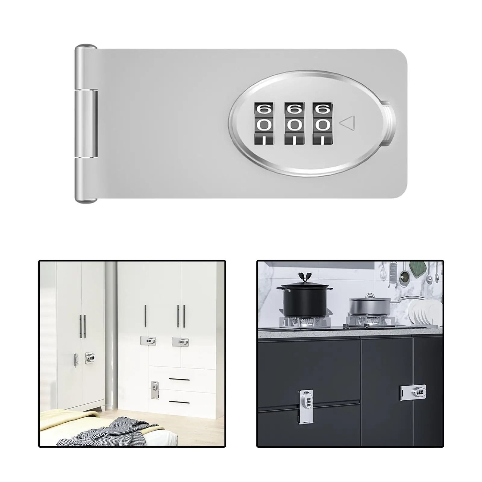 Cabinet Door Combination Lock with Screws Easily Mounted Keyless Lock for Bathroom, Outdoor, Garden Versatile Accessories