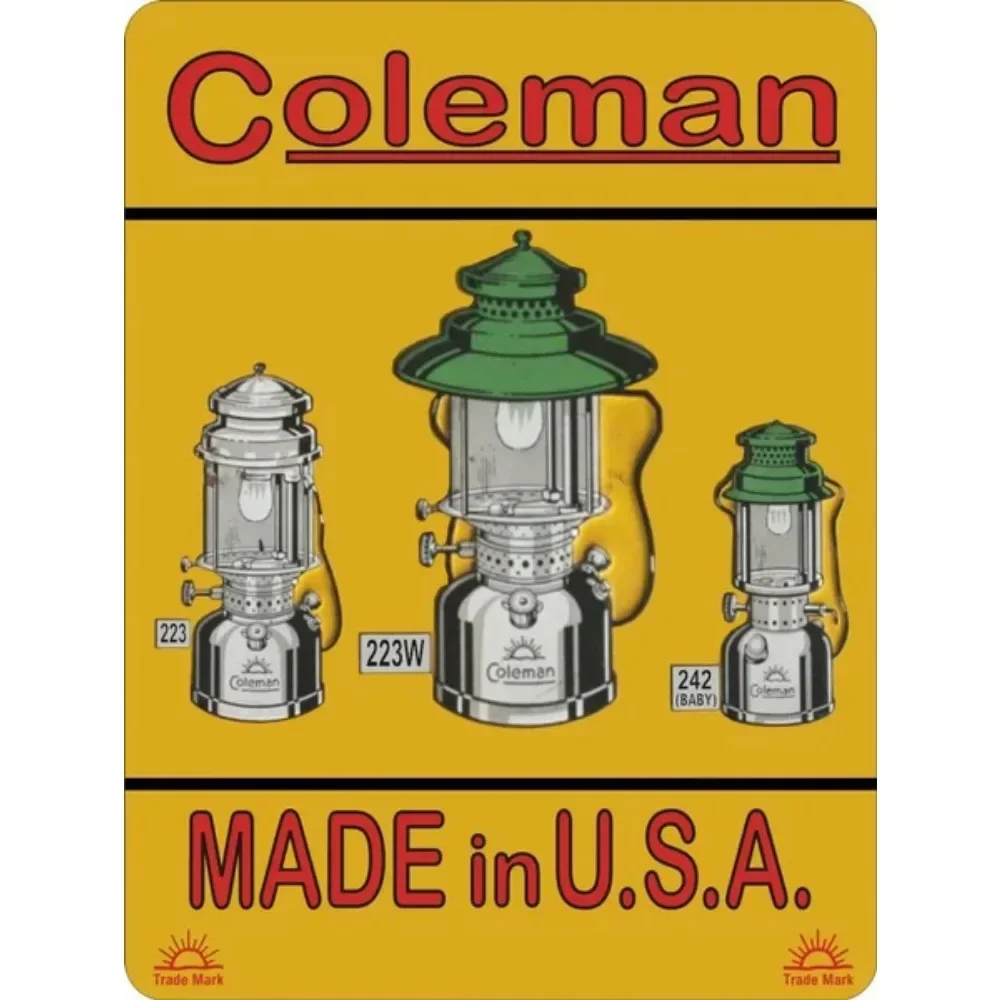 Coleman Vintage Reproduction Lamps & Lantern Quick-Lite Metal Tin Sign Metal Painting Metal Poster 12x8inch 16x12inch Poster